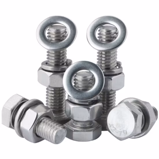 prix d'usine en acier inoxydable en acier au carbone DIN 931 DIN 933 boulons hexagonaux et écrous/ boulon hexagonal